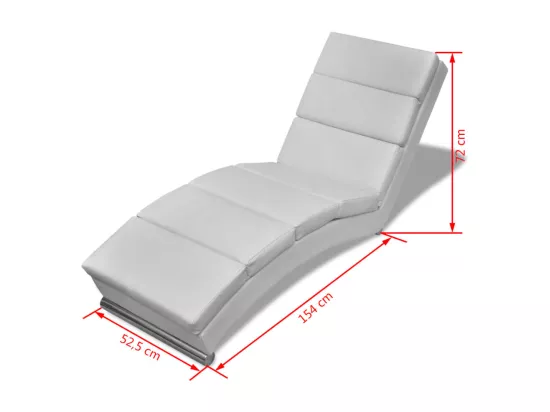 Chaise longue Blanc Similicuir
