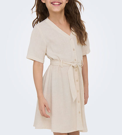 Kids Only Kleid - Viskose/Leinen - KogSiesta - Moonbeam
