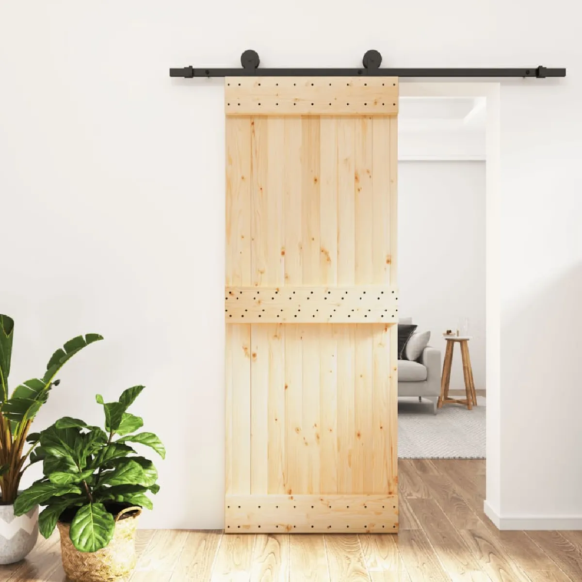 VidaXL - Porte coulissante 80x210 cm pin massif