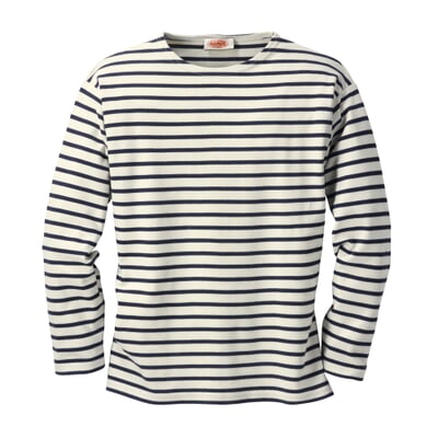 Matrosenshirt Langarm, Natur-Marine