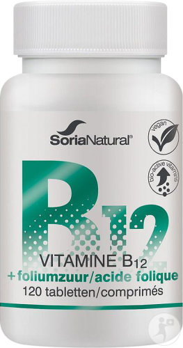 Soria Natural Vitamine B12 + Acide Folique 120 Comprimés