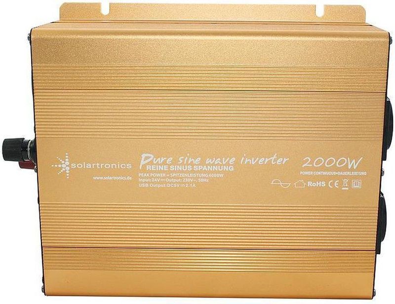 24V naar 230V - Spanningsomvormer - 2000W - Goud