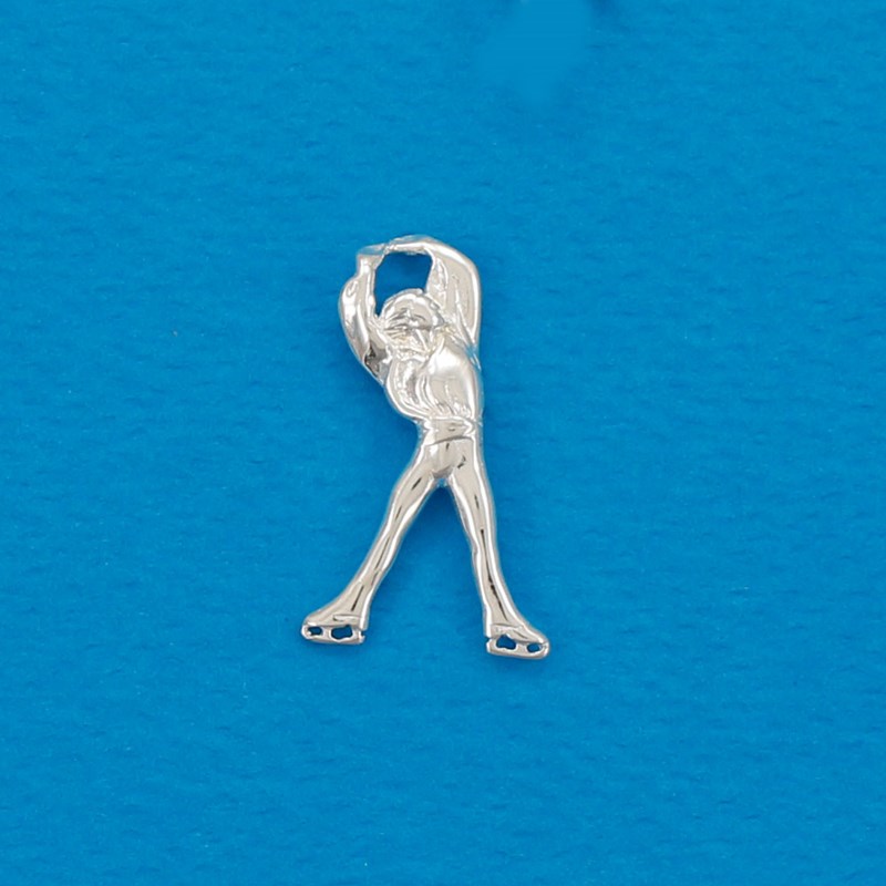 Pendentif patineur - Argent massif