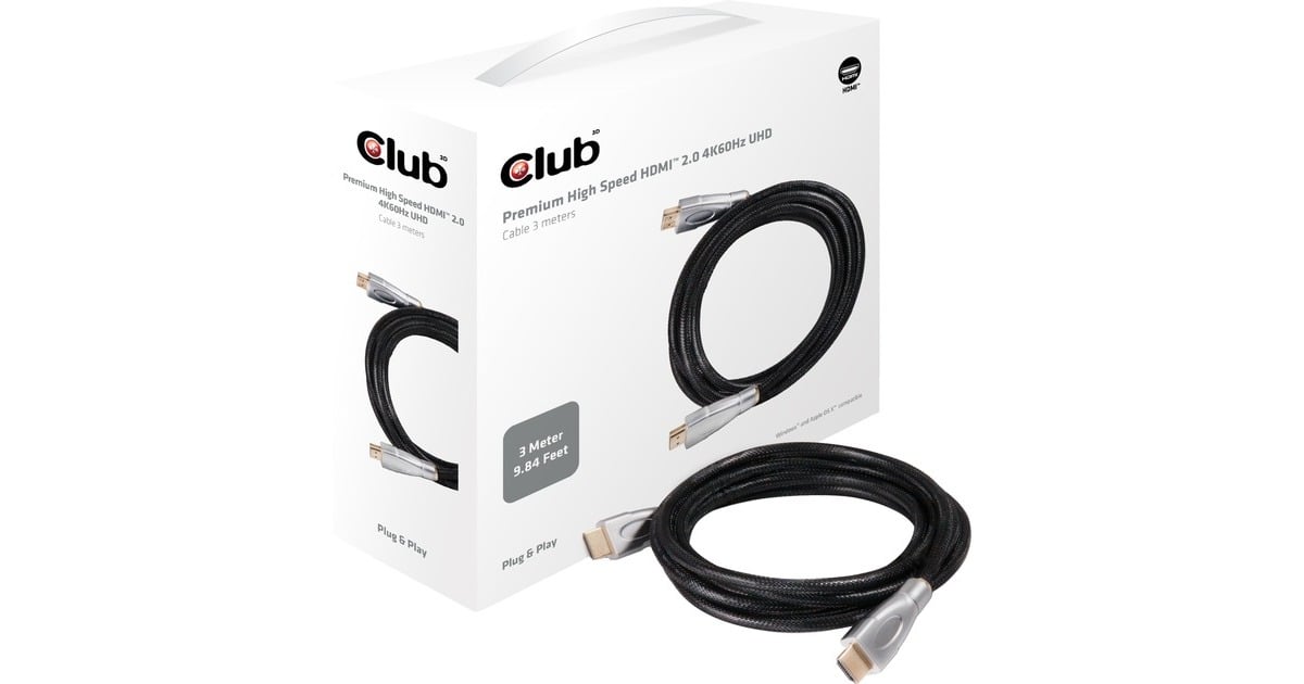 Club 3DHDMI 2.0 Premium UHD kabel  (3 meter)
