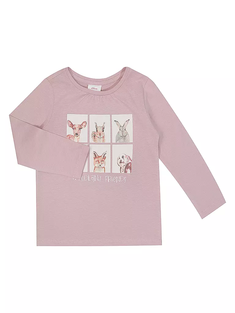 S.OLIVER Mädchen Langarmshirt rosa