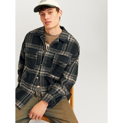 Jack&Jones Vesterbro Check Overshirt, Forest River, XXL