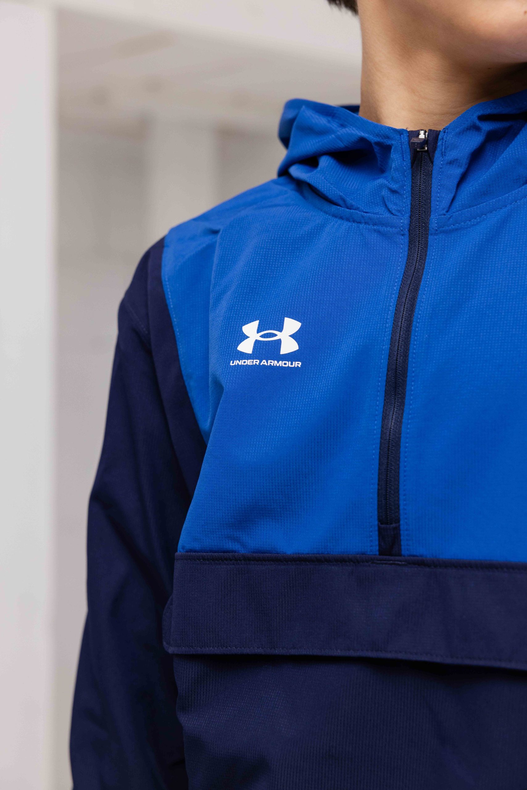 Under Armour Challenger Anorak Windbreaker Kids Donkerblauw