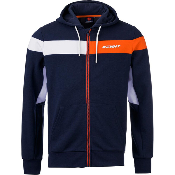 Kenny - Sweat à capuche Racing Navy / Orange / Blanc
