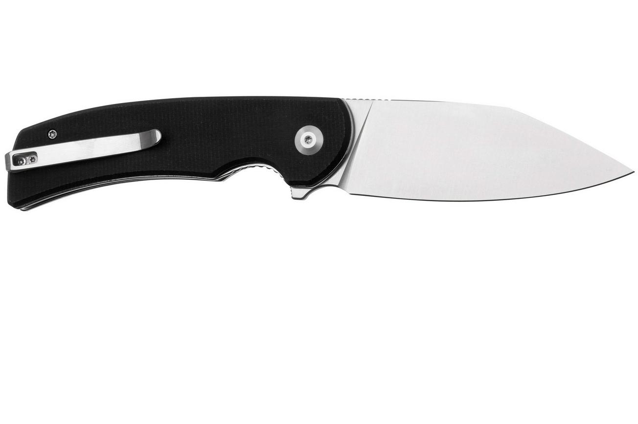 Sencut Omniform S23064-2 Satin, Black Canvas Micarta, zakmes