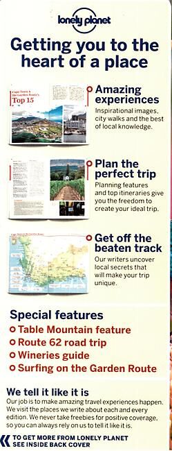 LONELY PLANET - CAPE TOWN LONELY PLANET EN ANGLAIS