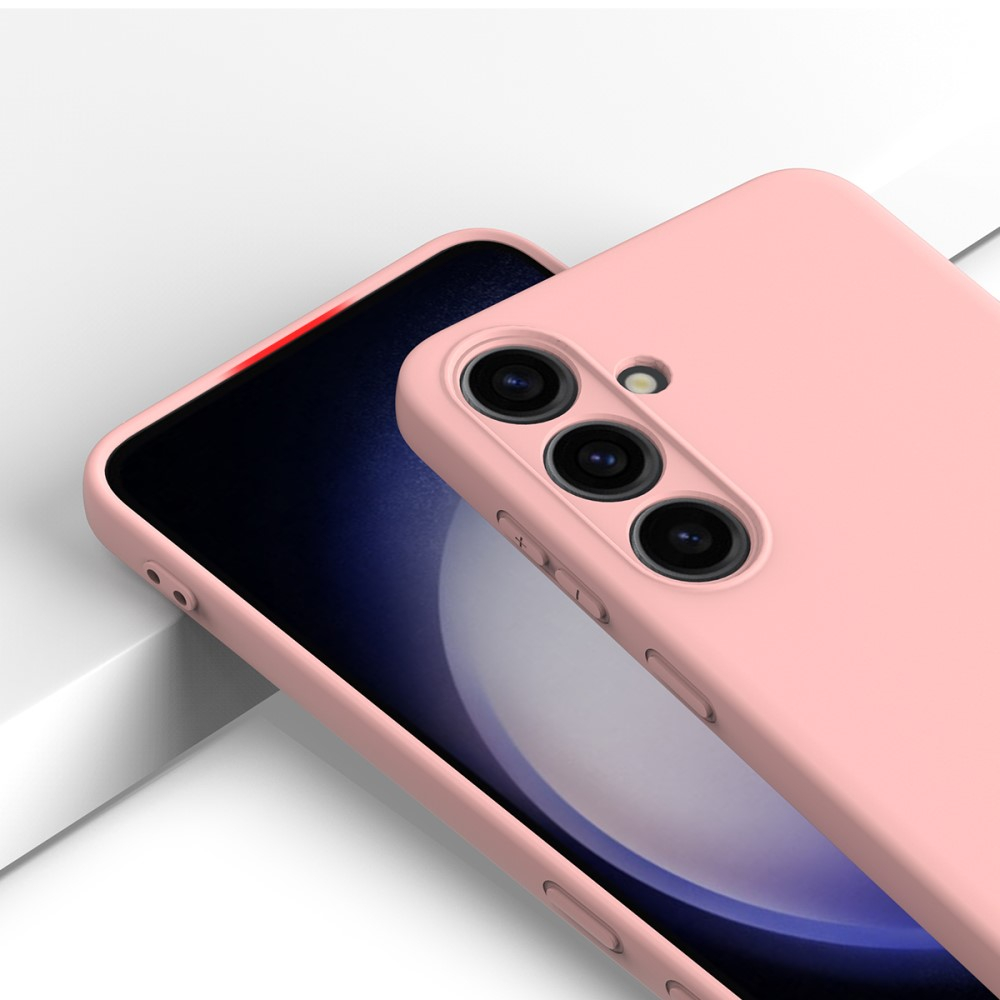 Samsung Galaxy S24  Plus Silikon Case Hülle mit Kameraschutz   Trageschlaufe - Rosa