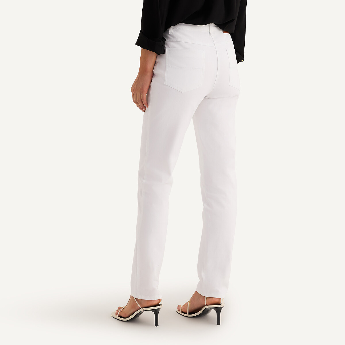 ANNE WEYBURN<br>Broek direito de 5 bolsos, em katoen elástico