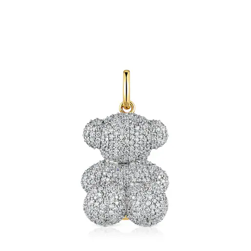 Pingente de Urso Grande em Ouro e Diamantes