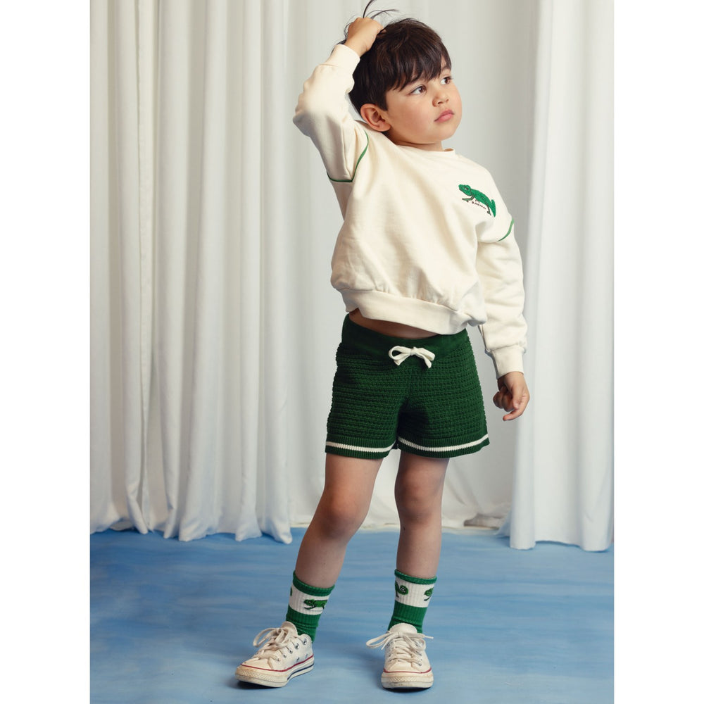 Køb Mini Rodini Offwhite Lizard Chenille Sweatshirt