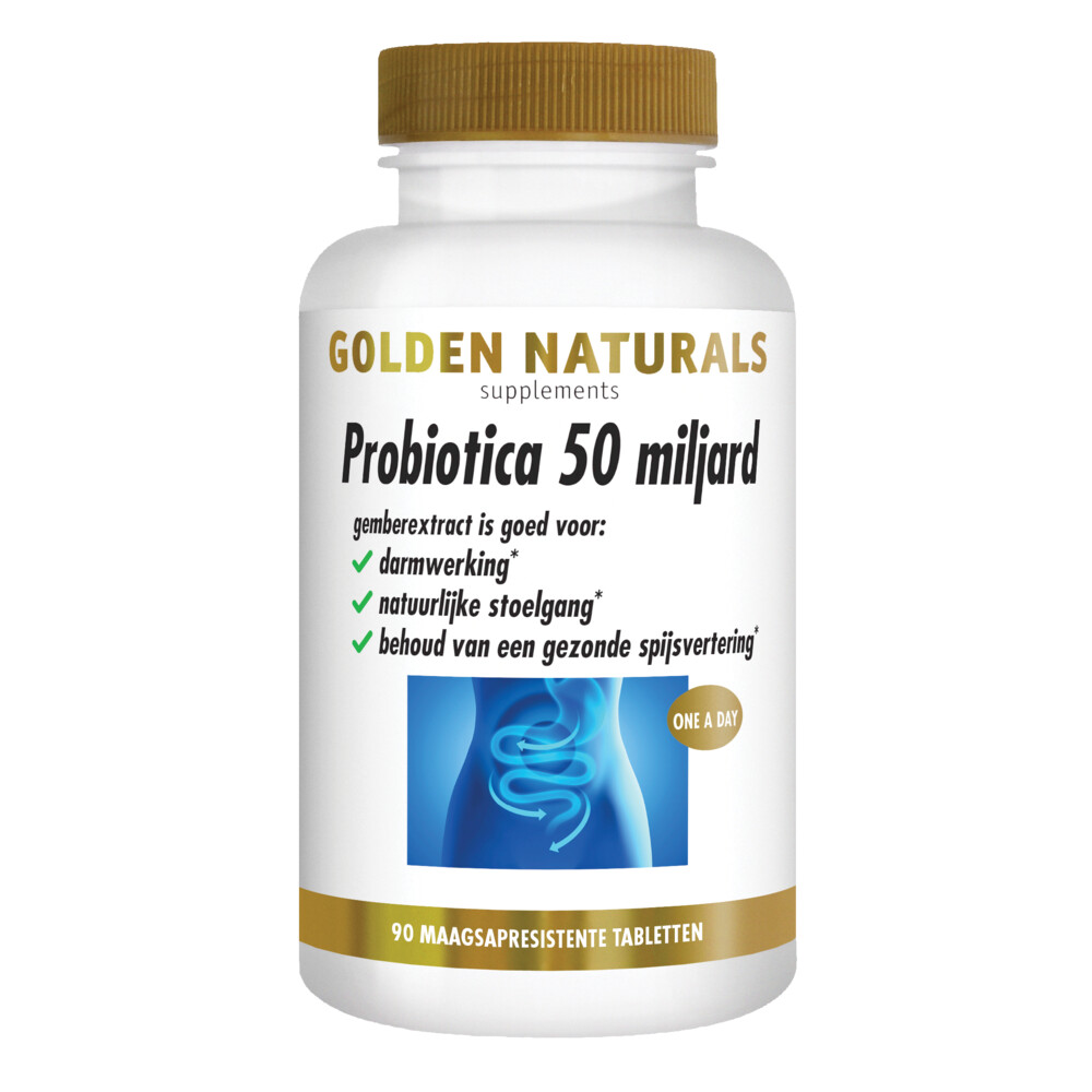 Golden Naturals Probiotica 50 Miljard Maagsapresistent90 vegacapsules