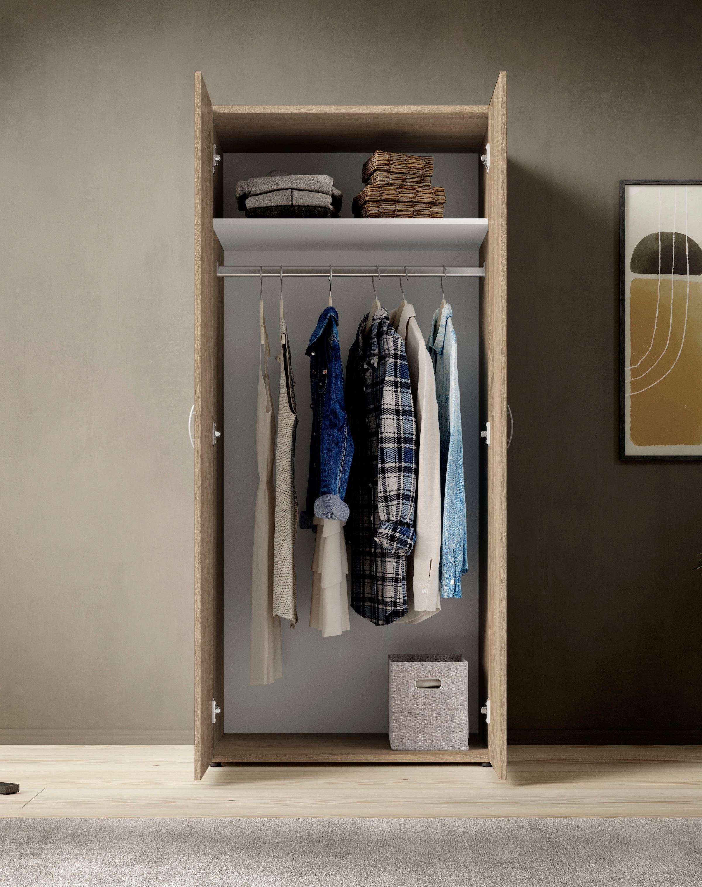 Schlafkontor Drehtürenschrank »Base Kleiderschrank Joe Garderobe Hochschrank Wäscheschrank« , Bega Schrank Schlafzimmer Bestseller