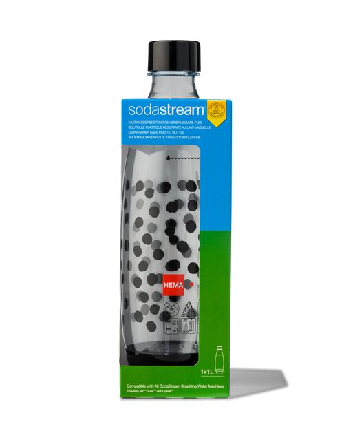 SodaStream bouteille en plastique noir pois 1L
