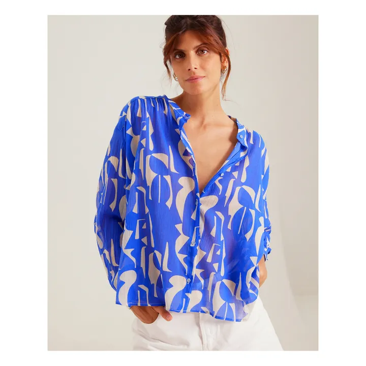 Sacrécoeur Blouse Ella Imprimée | Bleu roi