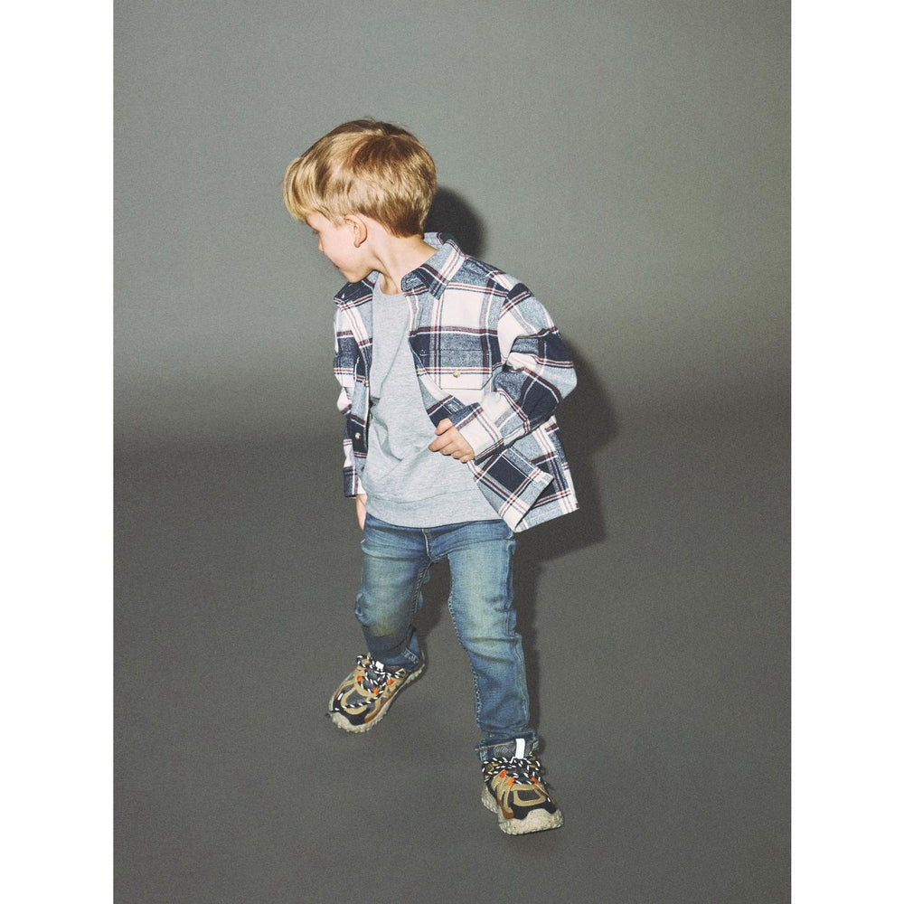 Køb Name It Navy Blazer Check Tamol Oversize Skjorte