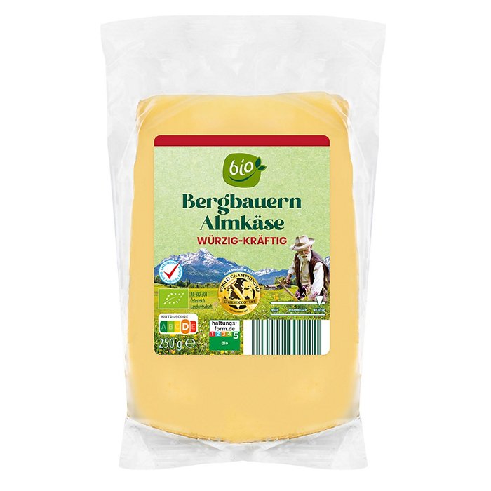 BIO Bio-Bergbauernkäse-Variationen 250 g, Almkäse