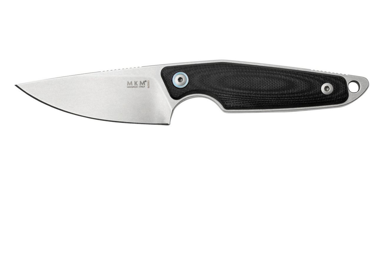 MKM Makro 1 Droppoint, Stonewashed Black G10 vaststaand mes, Jesper Voxnaes design