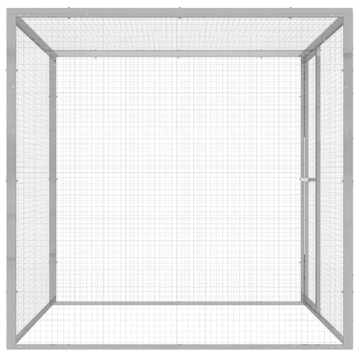 vidaXL Cage acier galvanisé 1,5x1,5x1,5 m pour chat