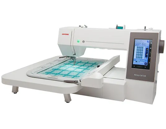 Janome Memory Craft 550E, Hvid, Automatisk symaskine, Syning, LCD, Berøring, USB
