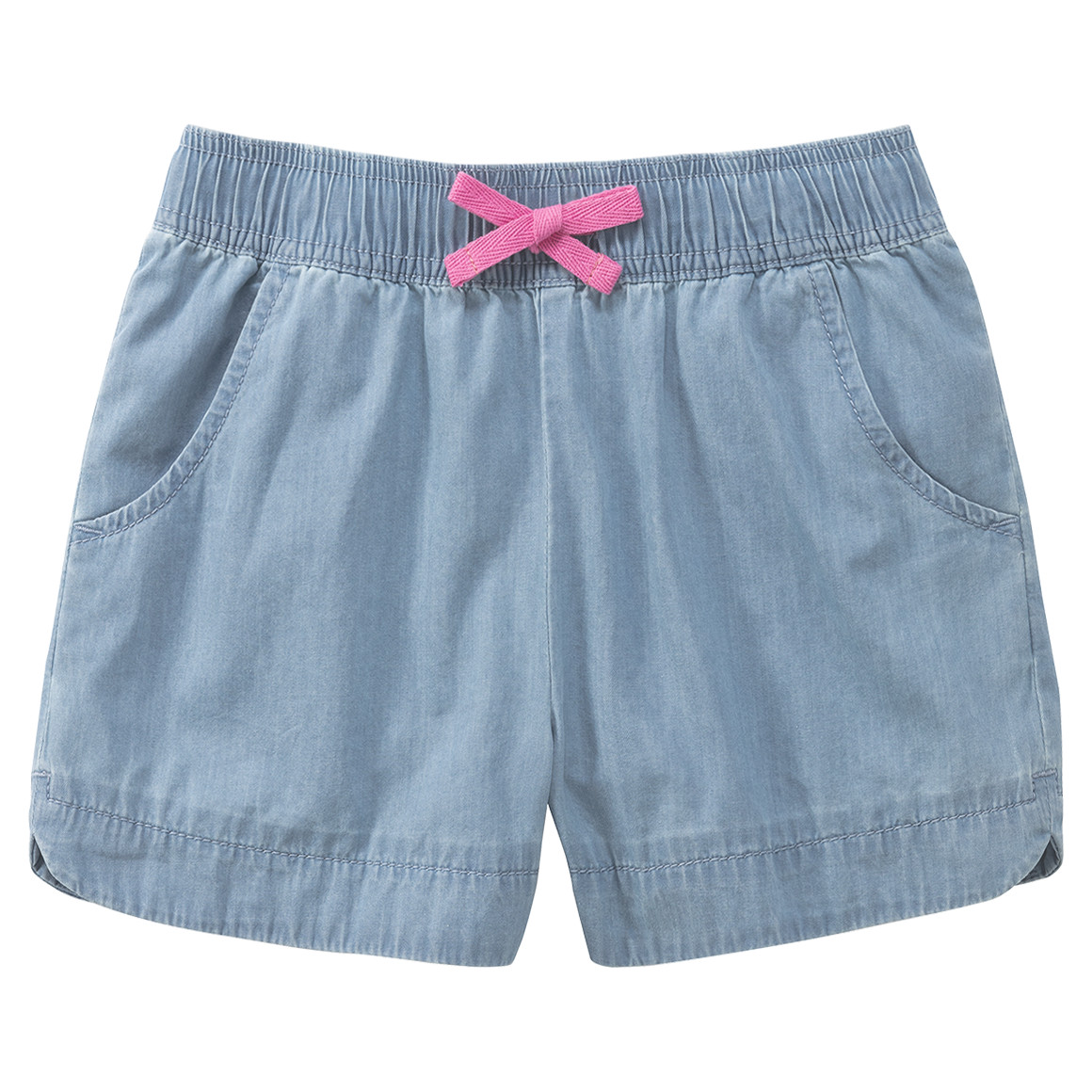 Yigga Mädchen Shorts in Denim-Optik hellblau