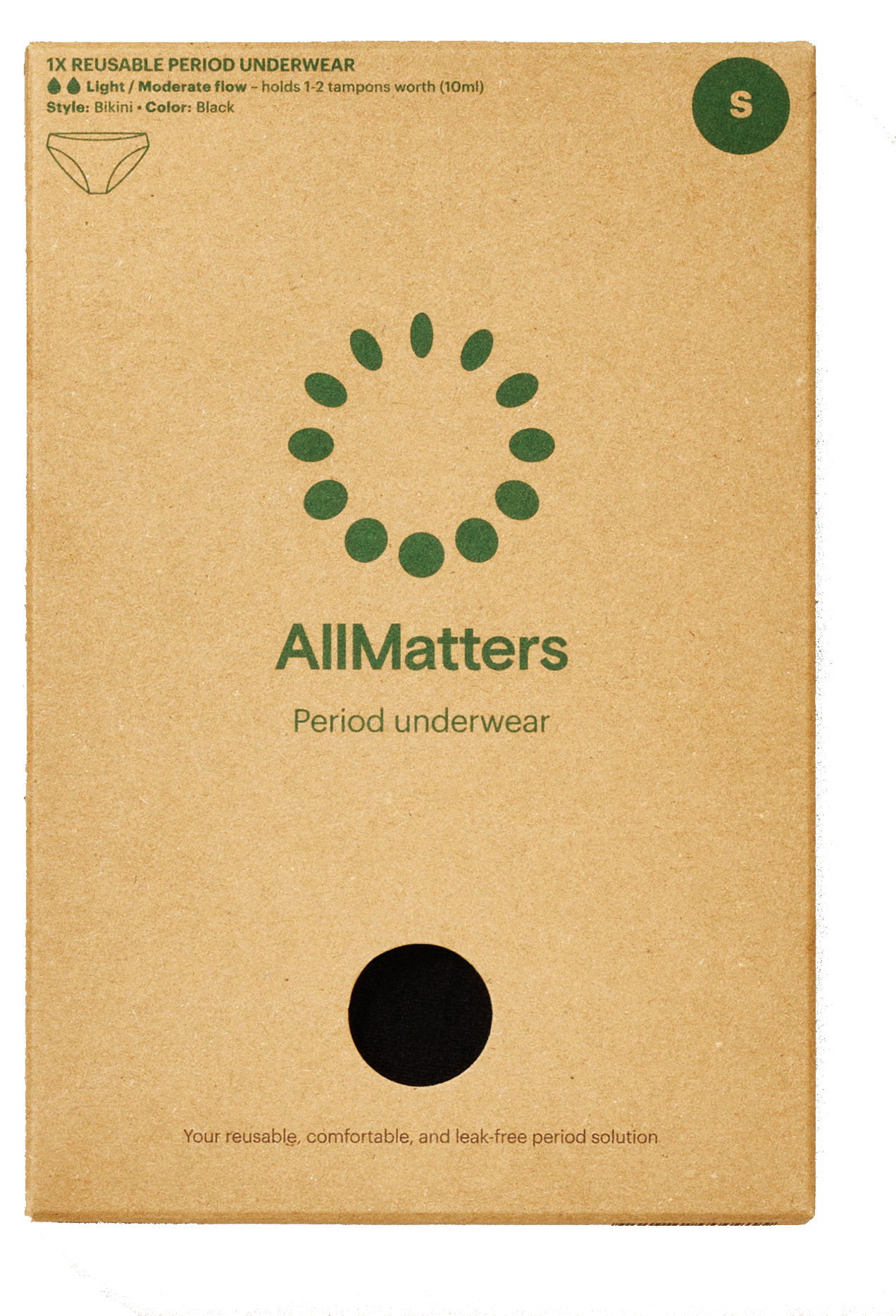 AllMatters  Period Underwear Bikini Black, M
