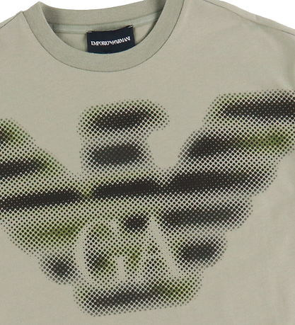 Emporio Armani T-Shirt - Getrocknet Sage/Schwarz m. Logo