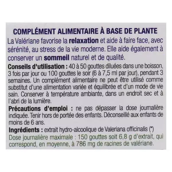 Ladrôme Extraits de Plantes Fraîches Valériane Bio 50ml