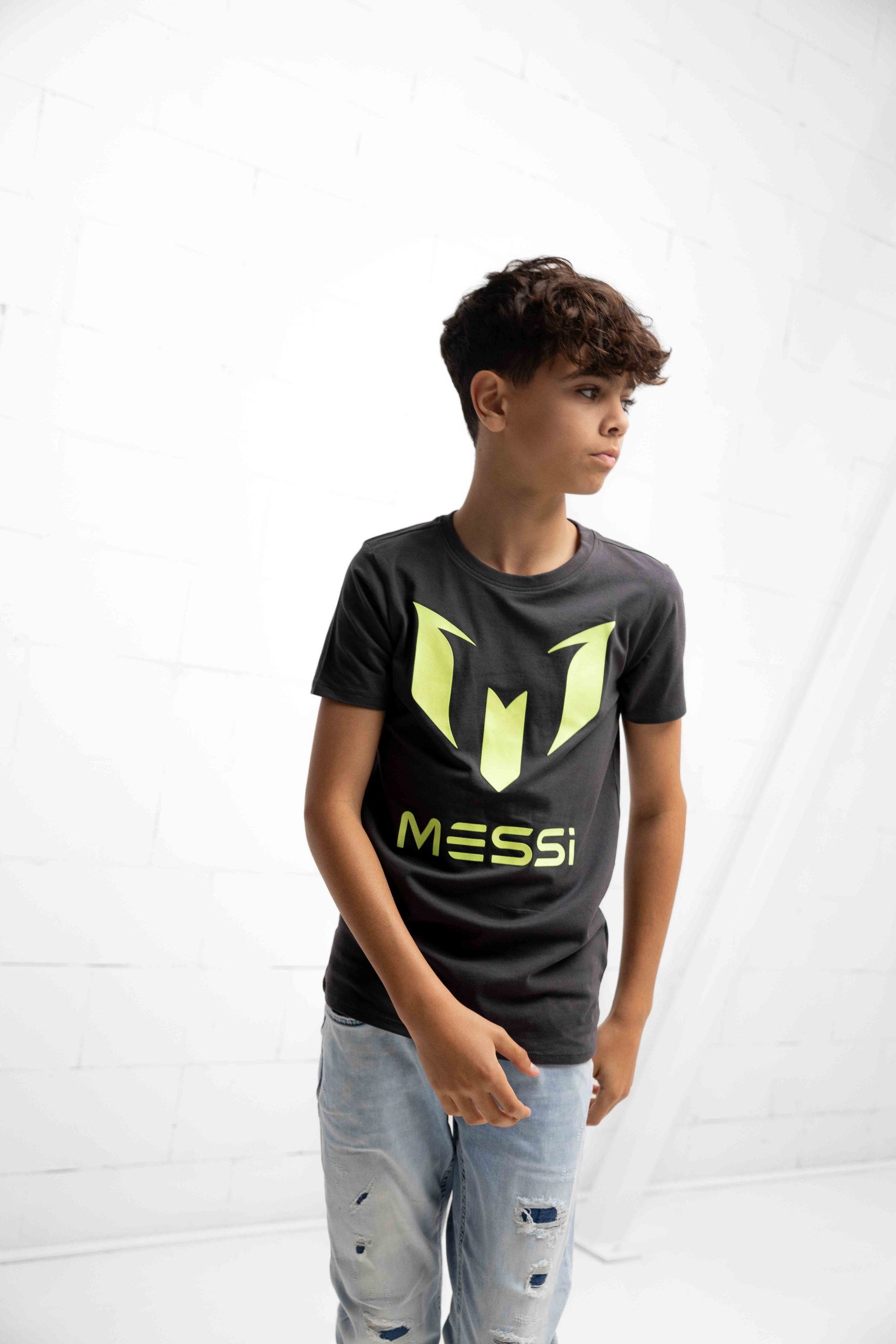 Vingino x Messi Logo T-Shirt Kids Donkergrijs