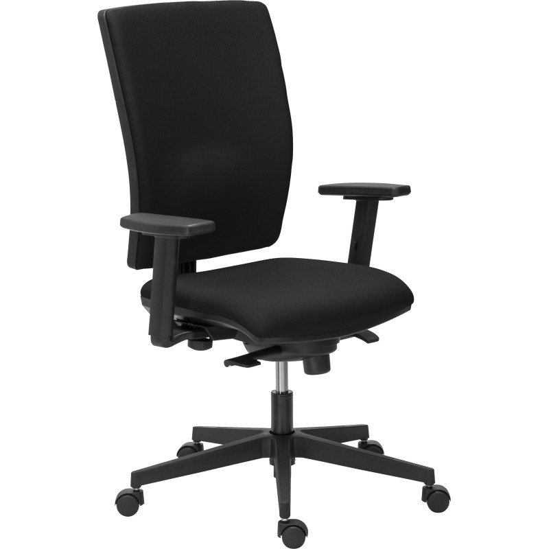 Chaise de bureau Bruneau Activ' - Tissu - Dossier haut avec soutien lombaire - Pieds noirs