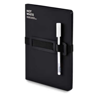 Notizbuch Not White, Schwarz