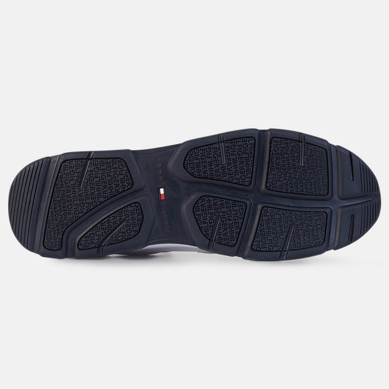 Tommy Hilfiger Baskets en Cuir Running Fashion blanc/beige