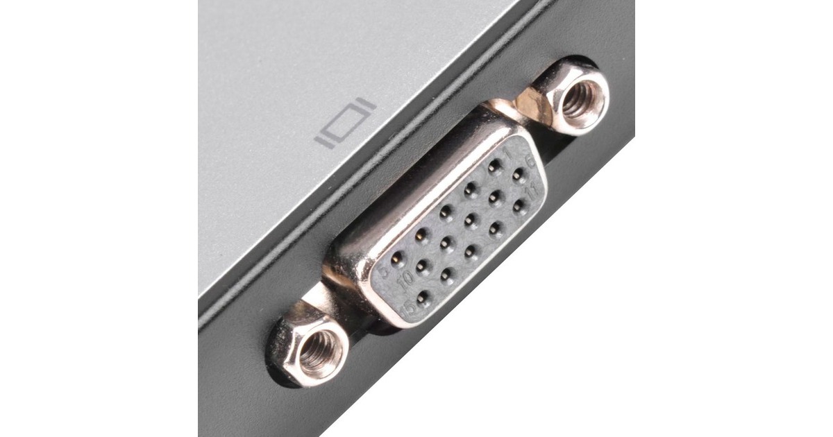 SilverStoneUSB-C naar VGA adapter  (Zilver/zwart)