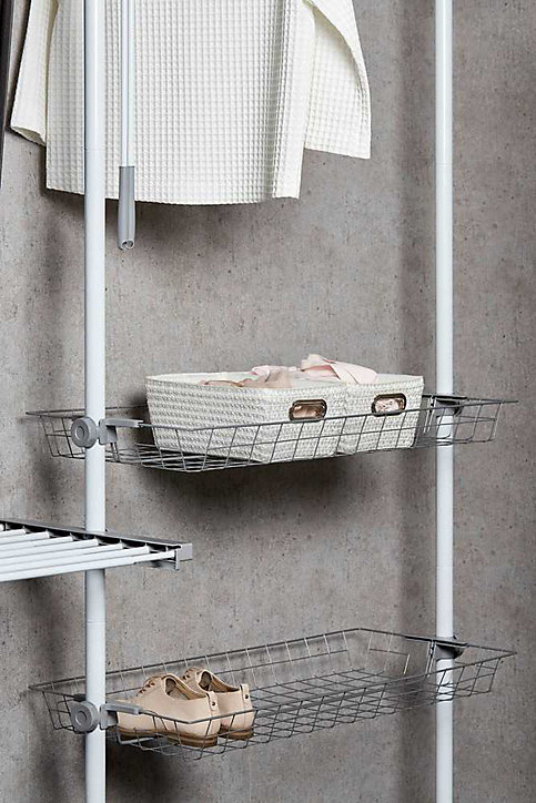 Système de penderie extensible Hercules Duo Wenko H. 165 à 300 cm x L. 164 à 216 cm blanc