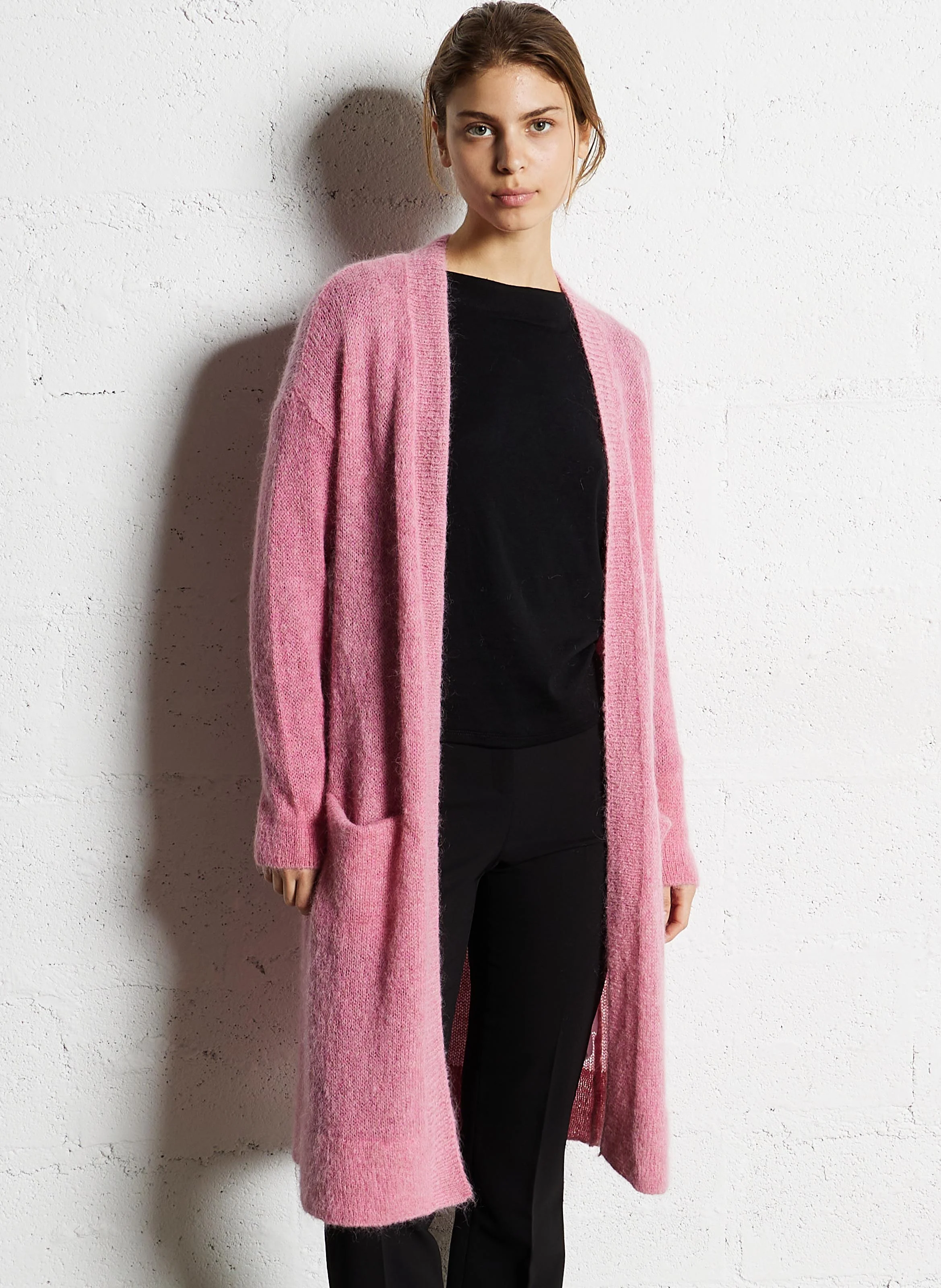 GAARANCYA - Gilet droit en laine mélangée | Rose