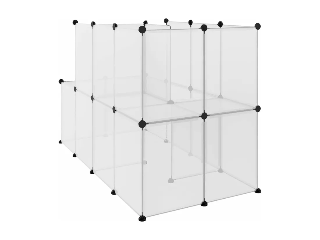 Cage pour petits animaux Transparent 142x74x93 cm PP et Acier