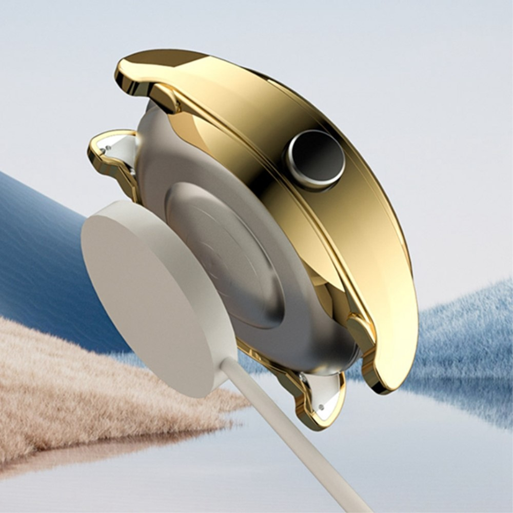 Huawei Watch Buds Gummi Hülle Bumper   Displayschutz - Gold