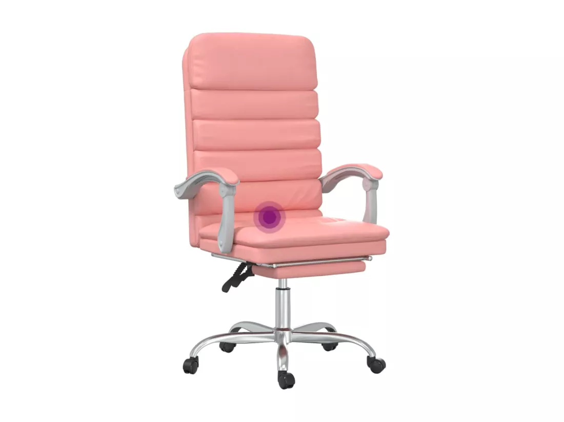 Fauteuil de massage inclinable de bureau Rose Similicuir