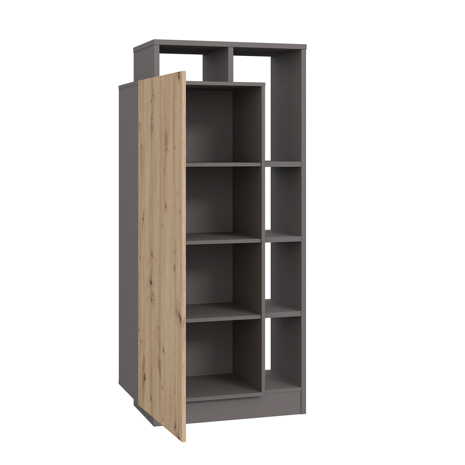 Highboard - grau-Artisan Eiche - 159 cm hoch