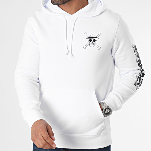 Sweat Capuche Mugiwara Colors Blanc Noir