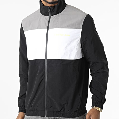 Veste Zippée Bold Colorblock 0612 Blanc Gris Noir