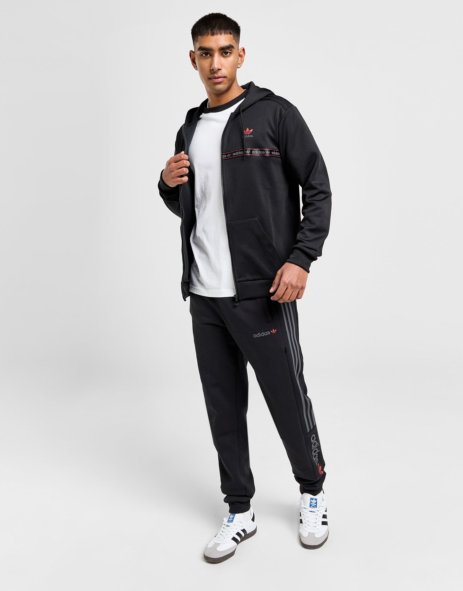 adidas Originals Sweat à Capuche Zippé Tape Homme