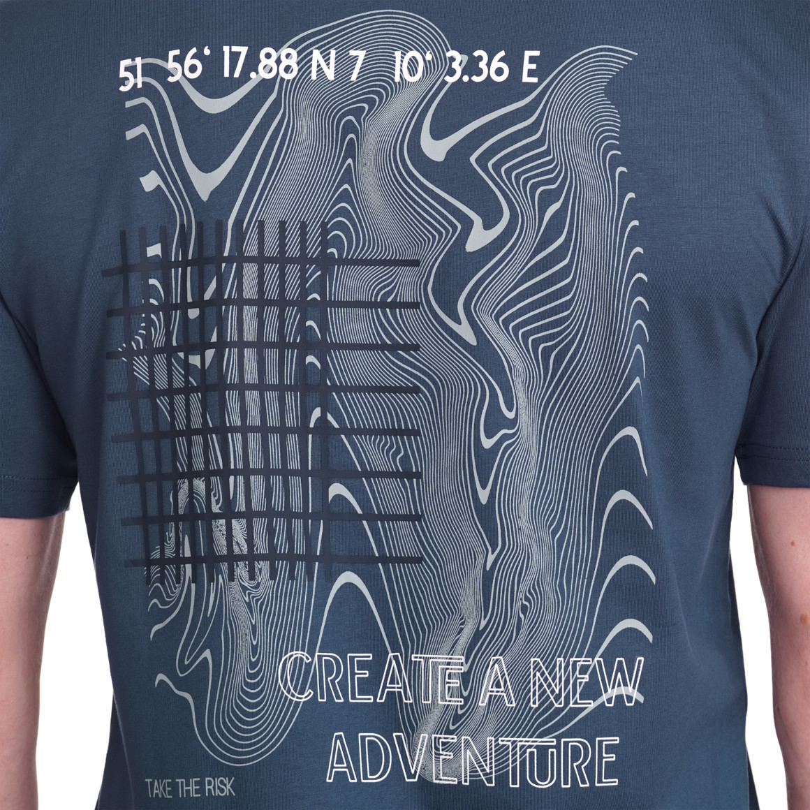 VanVaan Denim Herren T-Shirt mit Rücken-Print dunkelblau