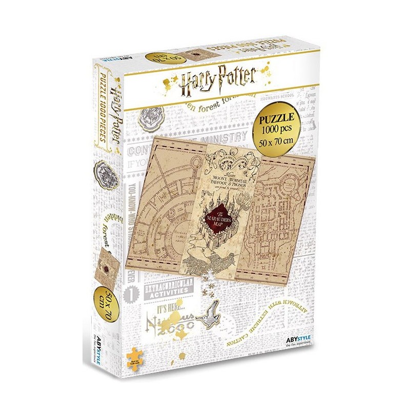 Puzzle 1000 pièces - Harry Potter - Carte du Maraudeur