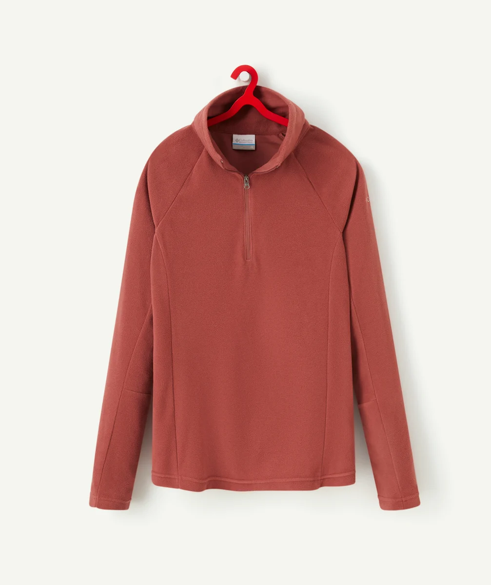 COLUMBIAVESTE EN POLAIRE FILLE AVEC DEMI-ZIP GLACIAL IV ROSE