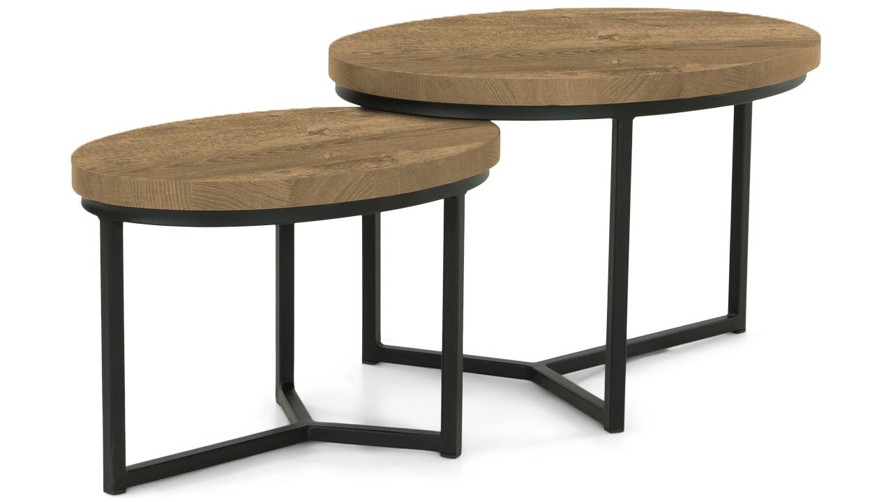 Salontafelset Oldwood -  Braun B71 x D52 x H43 cm