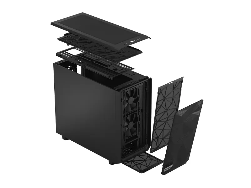 Fractal Design Meshify 2 - Tower - udvidet ATX - ingen strømforsyning (ATX) - sort - USB/Lyd